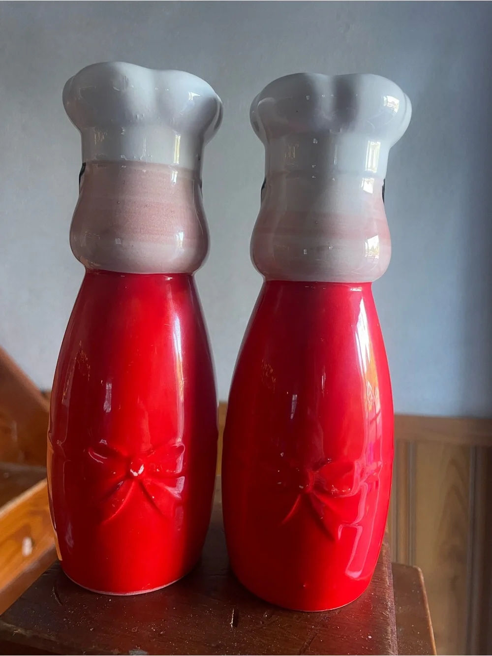 Vintage Japan Ceramic Chef Salt and Pepper Shakers unique collectible kitchen
